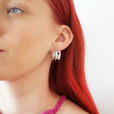 Silver Pearl Earrings Ana