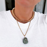 Bold Golden Beaded Necklace Monopoli
