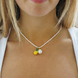 Murano Glass Lemon Pearl Necklace