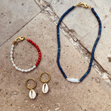 Cowrie Shell Hoop Earrings Ibiza
