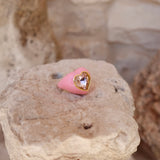 Pink Enamel Ring Misha