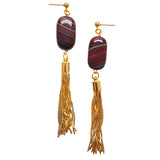 Agate Tassel Earrings Talia