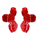 Earrings Red Bloom