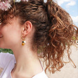 Pearl Hoop Earrings Bee