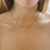 Tourmaline Half Moon Necklace Rue