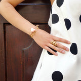 Ceramic Heart Leather Bracelet