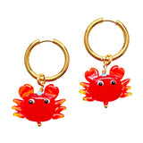 Murano Glass Earrings Holy Crab!