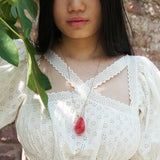 Red Melting Stone Necklace