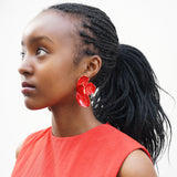 Earrings Red Bloom