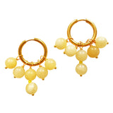 Yellow Jade Earrings Sunshine
