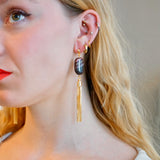 Agate Tassel Earrings Talia