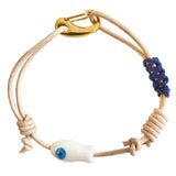 Ceramic Fish Leather Bracelet Ocean