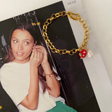 Pearl Murano Glass Strawberry Bracelet