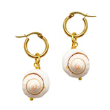Concha Shell Hoop Earrings