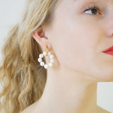 Pearl Aventurine Hoop Earrings Pia