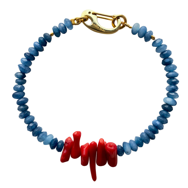 Blue Jade Coral Bracelet Matera