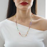 Glass Pearl Necklace Kunterbunt