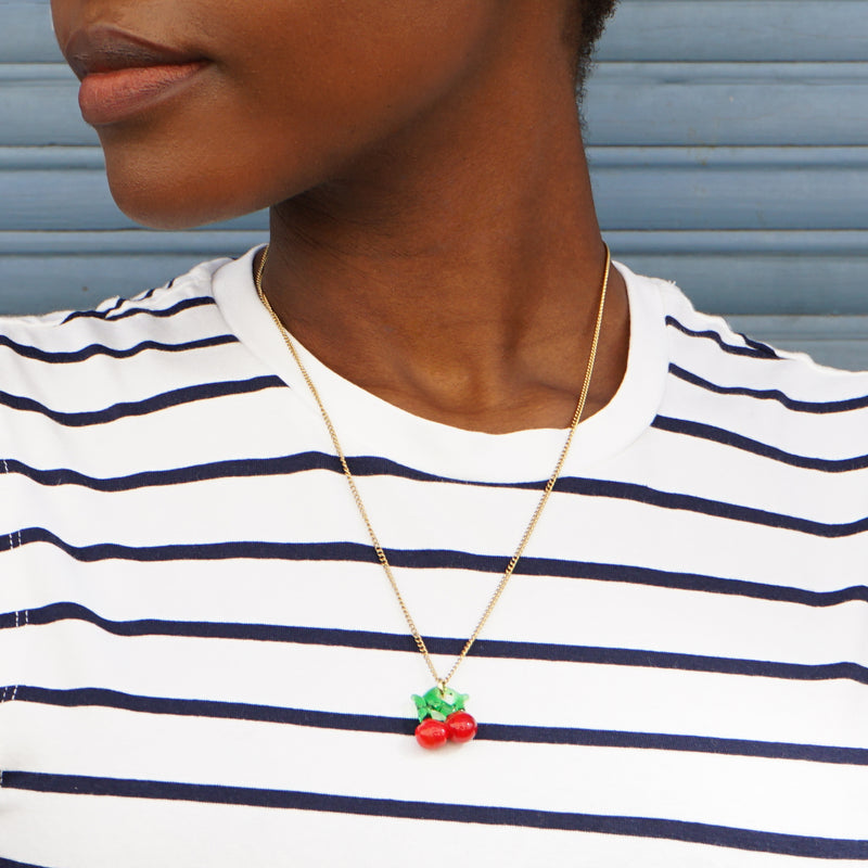 Murano Glass Cherry Necklace