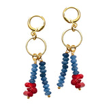 Blue Jade Coral Earrings Matera