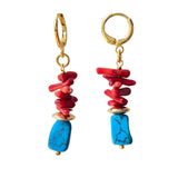 Turquoise Coral Earrings Linda