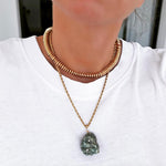 Bold Golden Beaded Necklace Monopoli