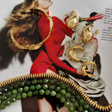 Bold Golden Beaded Necklace Monopoli