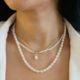 Snake Chain Pearl Necklace Milena