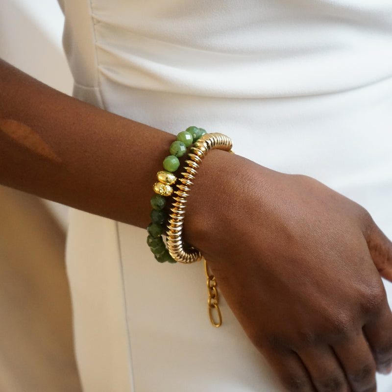 Bold Golden Beaded Bracelet Monopoli