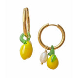 Murano Glass Lemon Earrings