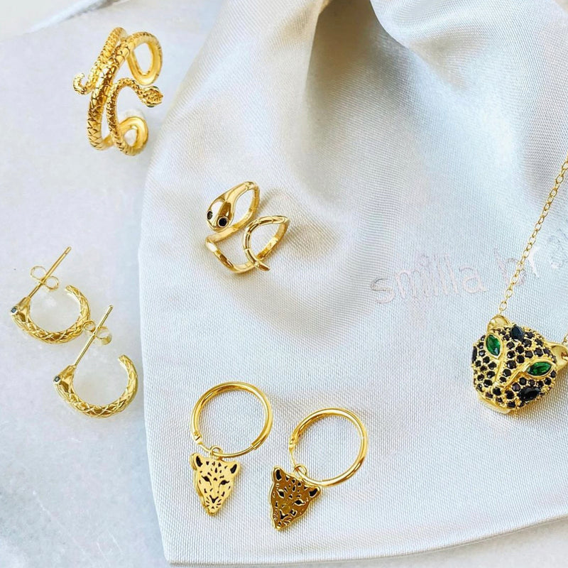 Vermeil Snake Huggies