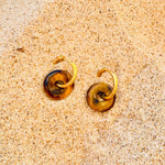 Tiger Eye Hoop Earrings Milo