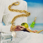 Chunky Chain Pearl Bracelet Paula