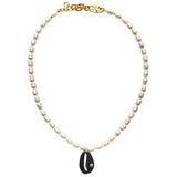 Black Shell Pearl Necklace Kamari