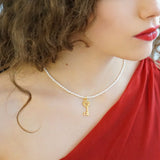 Pearl Necklace Love Key