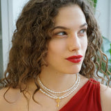 Pearl Necklace Love Key