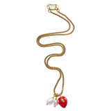 Pearl Murano Glass Strawberry Necklace