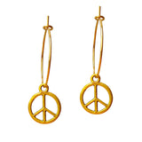 Dainty Peace Hoop Earrings