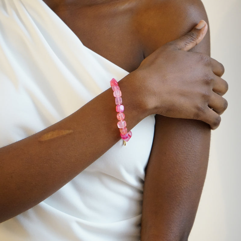 Pink Agate Bracelet Kendall