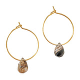 Smoky Quartz Hoop Earrings Xenia