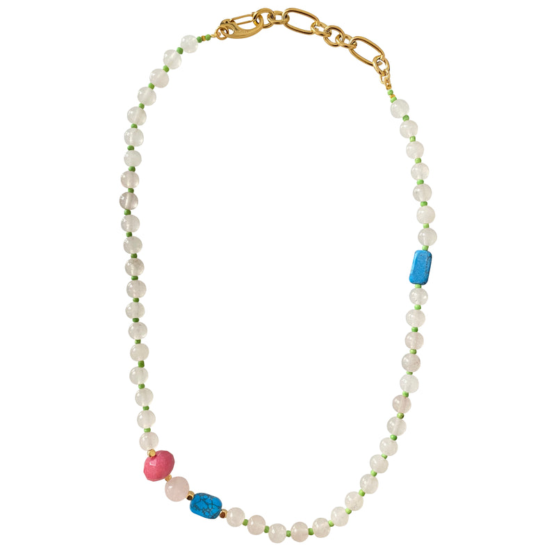 Rosequartz Necklace Positano