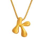 Bubble Initial Necklace