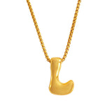 Bubble Initial Necklace