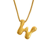 Bubble Initial Necklace