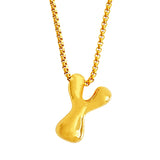 Bubble Initial Necklace