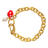 Pearl Murano Glass Strawberry Bracelet