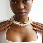 Bold Golden Beaded Necklace Monopoli