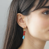 Turquoise Coral Earrings Linda