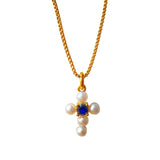 Cross Pearl Necklace Bella