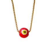 Red Murano Glass Evil Eye Necklace Nazar