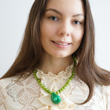 Green Shell Necklace Sienna